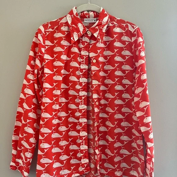Vintage whale blouse - Picture 1 of 5